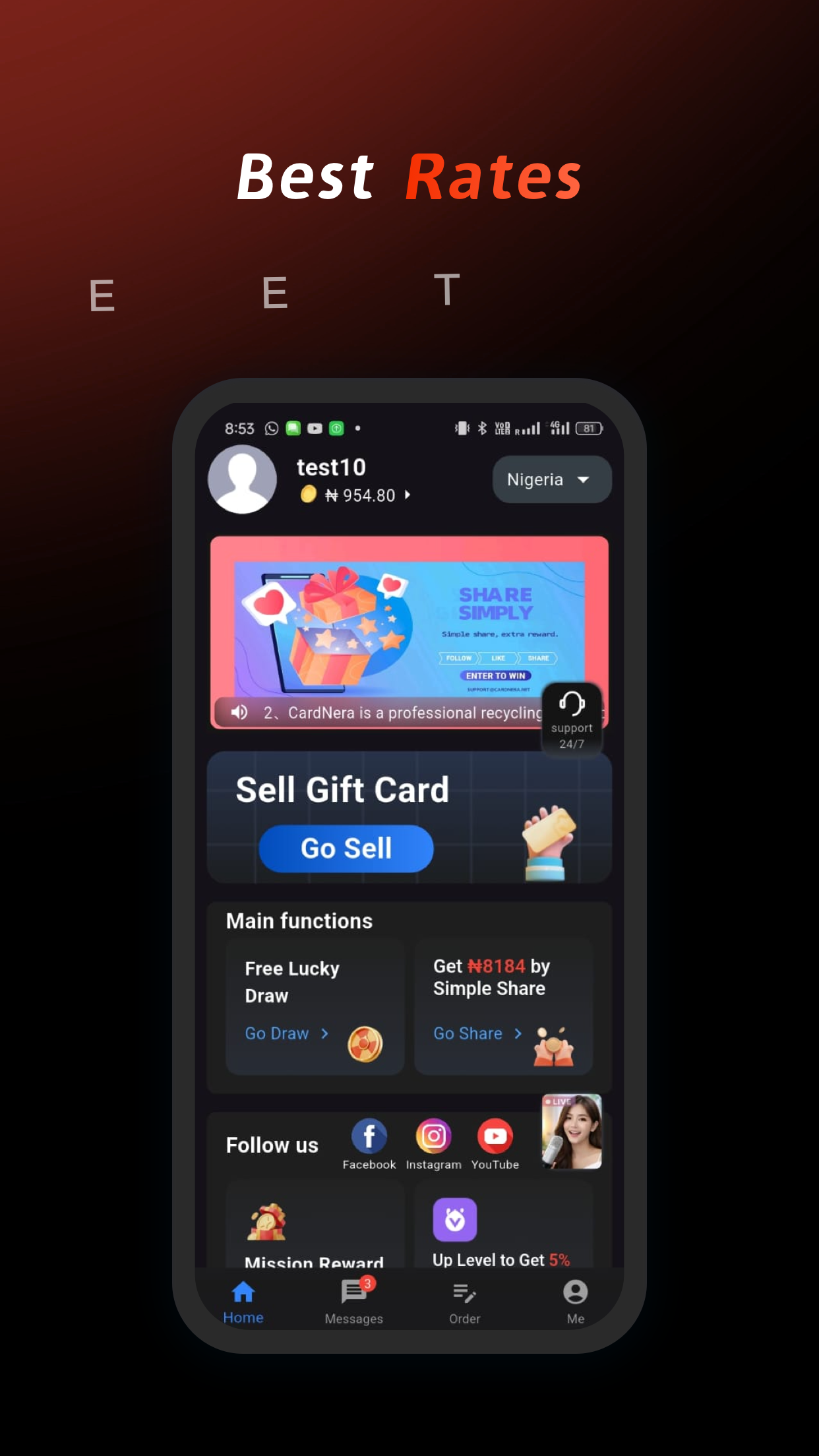 Exchange Rates - Real-time gift card exchange rates